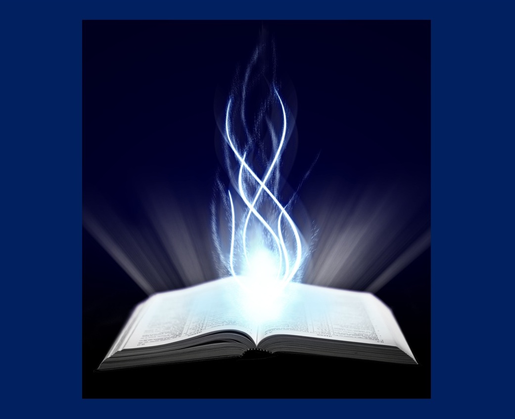 Bible with Blue Flame 2