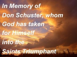 In Memoriam of Don Schuster1